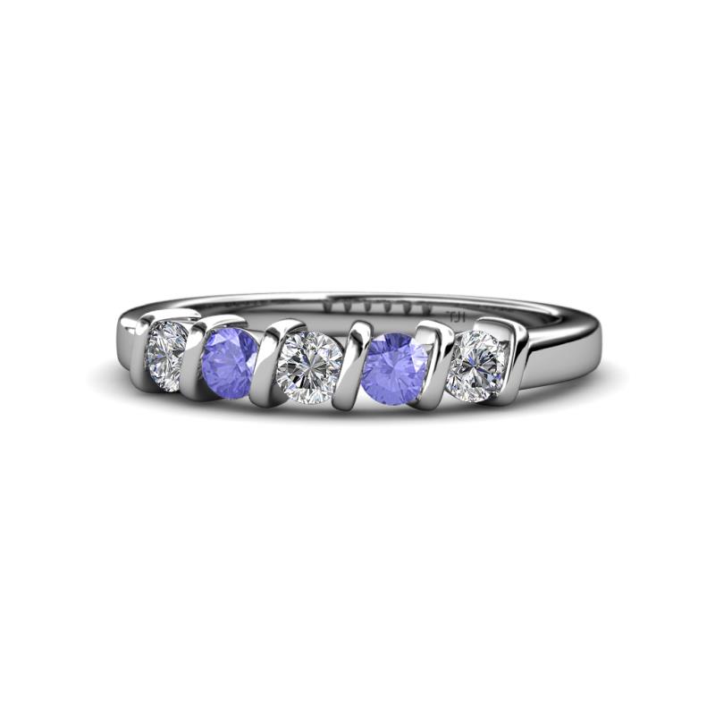 Talia Tanzanite and Diamond Wedding Band 