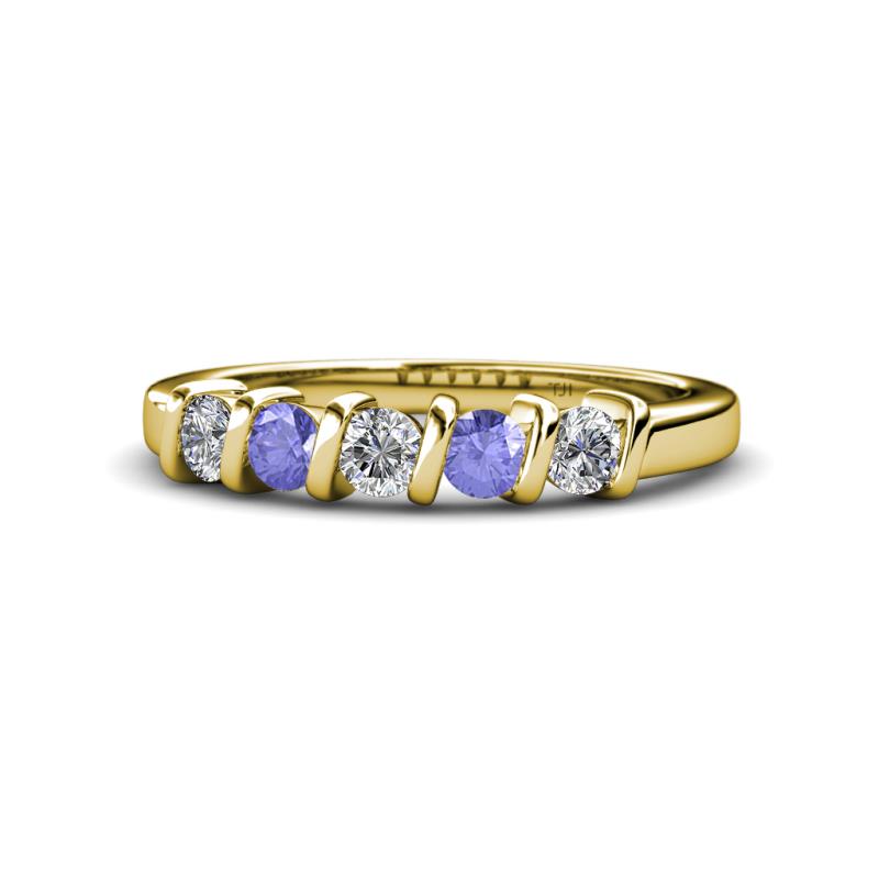 Talia Tanzanite and Diamond Wedding Band 
