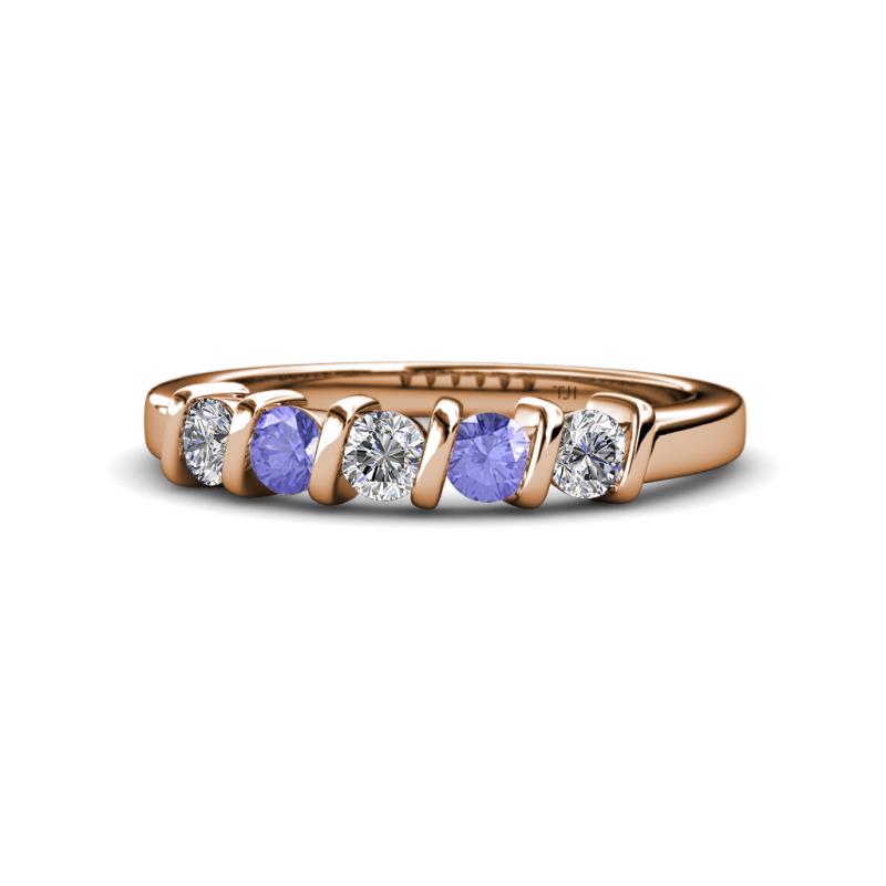 Talia Tanzanite and Diamond Wedding Band 