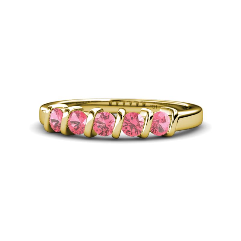 Talia Pink Tourmaline Wedding Band 