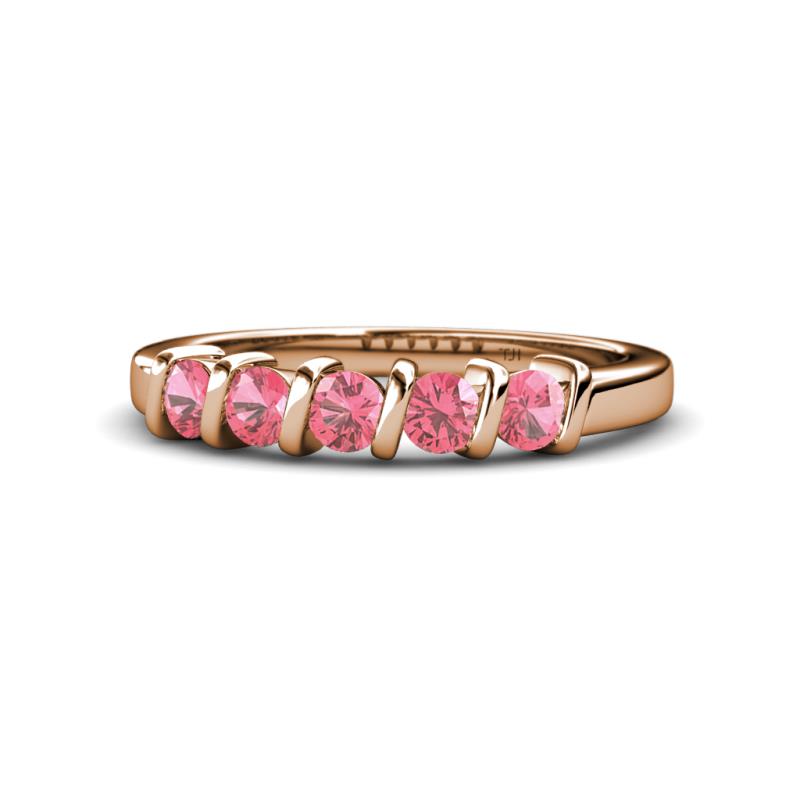 Talia Pink Tourmaline Wedding Band 