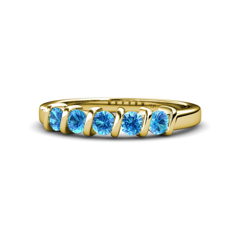 Talia Blue Topaz Wedding Band 