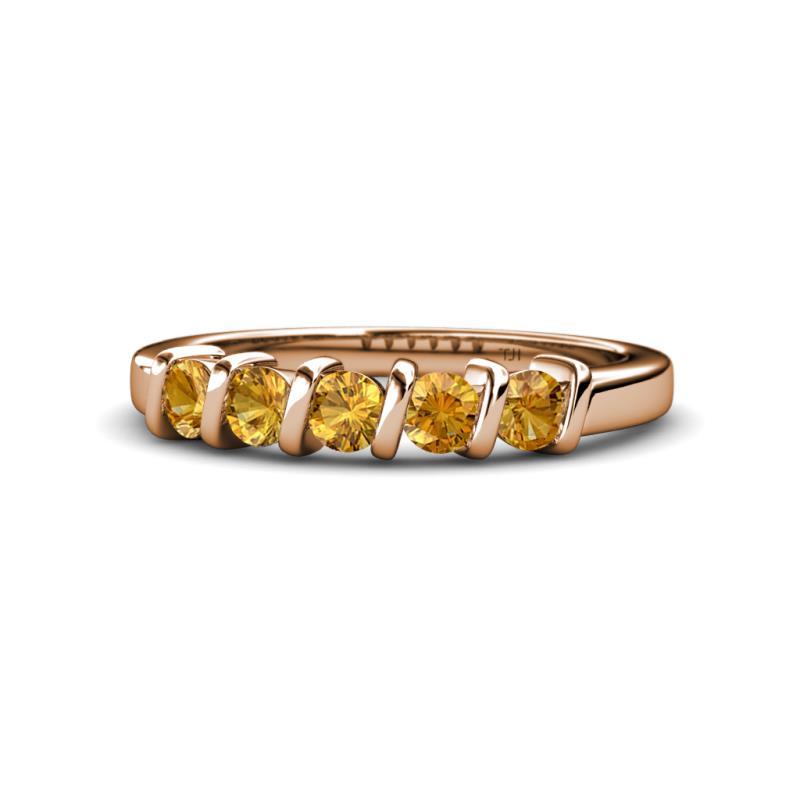 Talia Citrine Wedding Band 