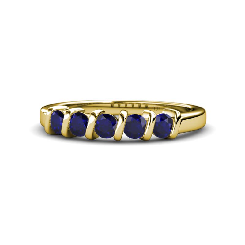 Talia Blue Sapphire Wedding Band 