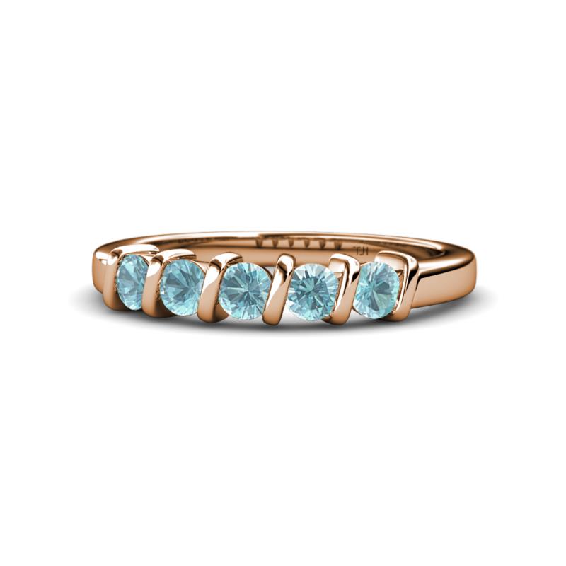 Talia Aquamarine Wedding Band 