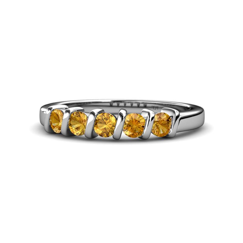 Talia Citrine Wedding Band 