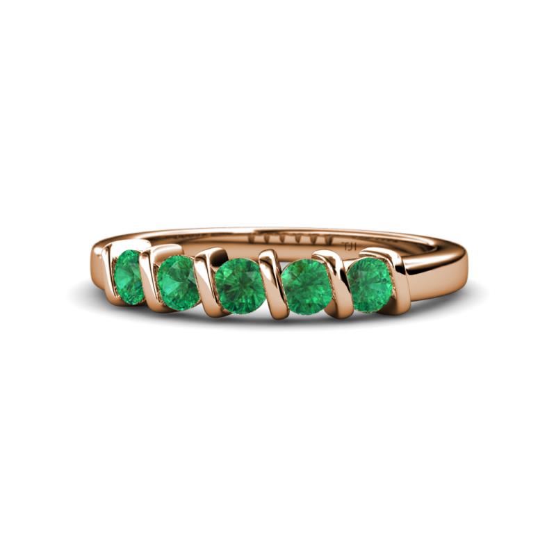 Talia Emerald Wedding Band 