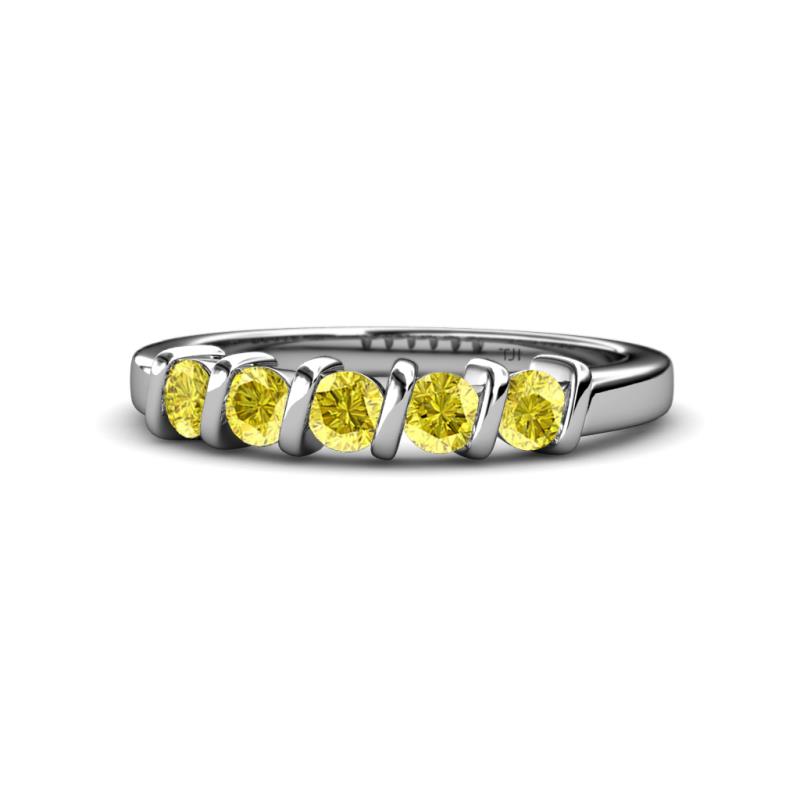 Talia Yellow Sapphire Wedding Band 
