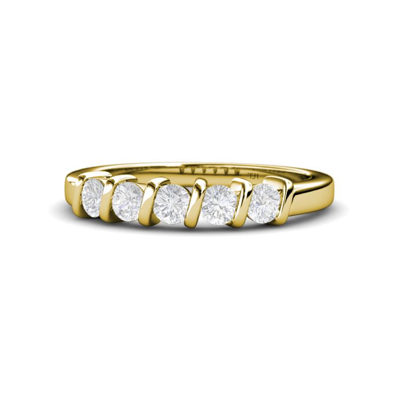 Talia White Sapphire Wedding Band 