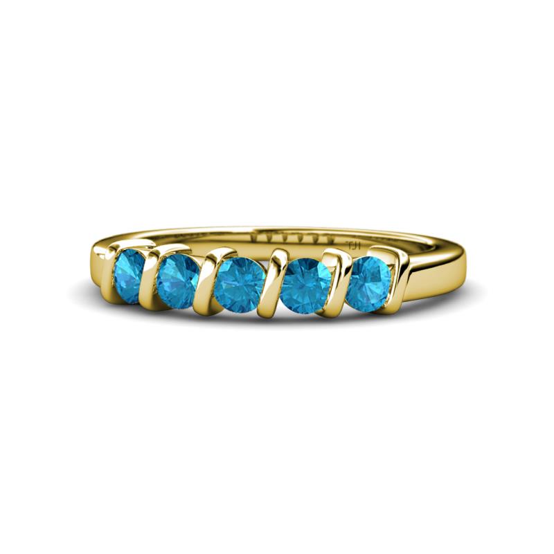 Talia London Blue Topaz Wedding Band 