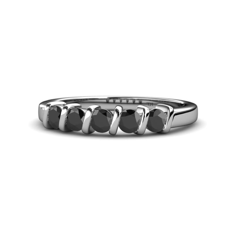 Talia Black Diamond Wedding Band 