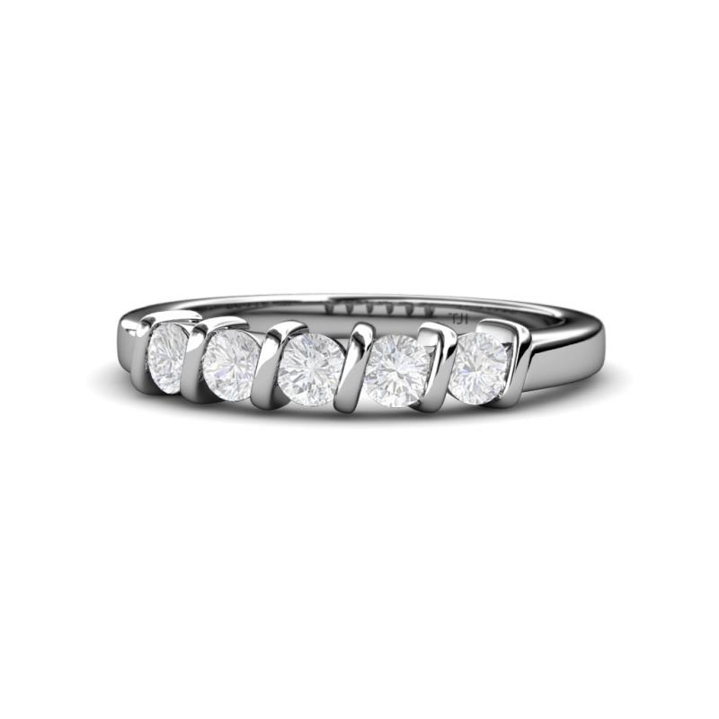Talia White Sapphire Wedding Band 