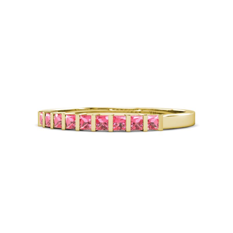 Neria 2.50 mm Pink Tourmaline 9 Stone Wedding Band 