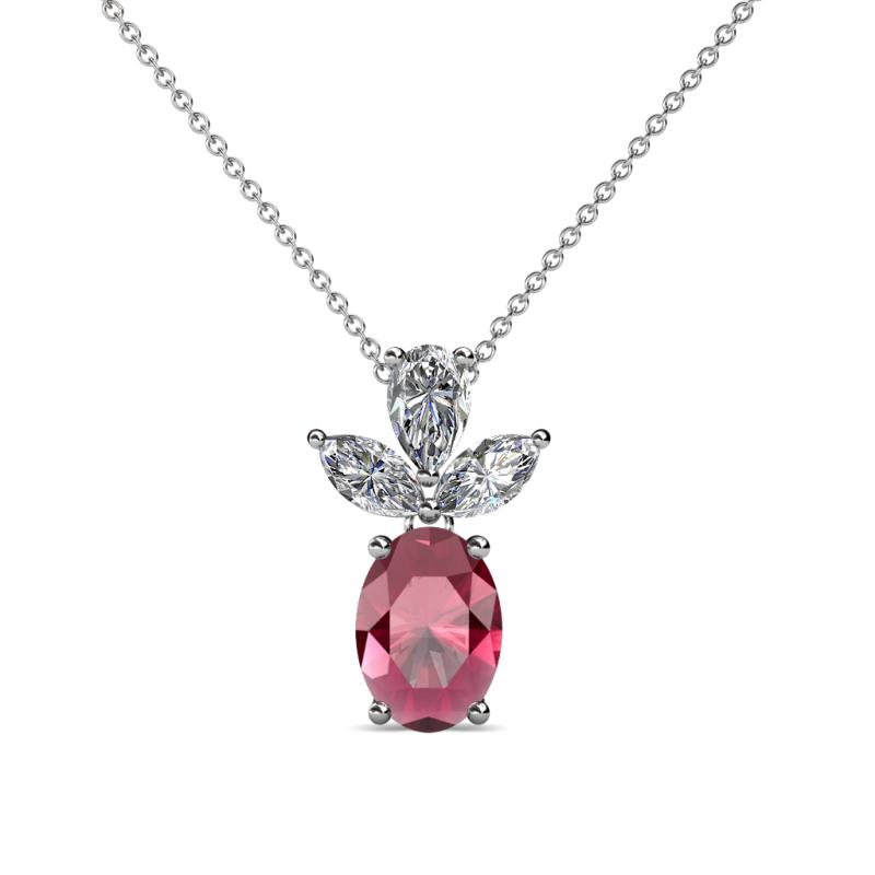 Rayen Rhodolite Garnet and Diamond Slider Pendant 