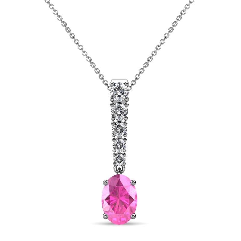 Orah Pink Sapphire and Diamond Journey Pendant 
