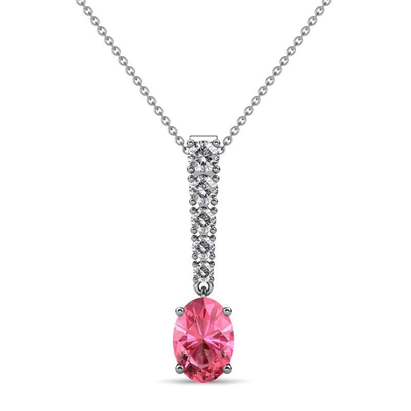 Orah Pink Tourmaline and Diamond Journey Pendant 