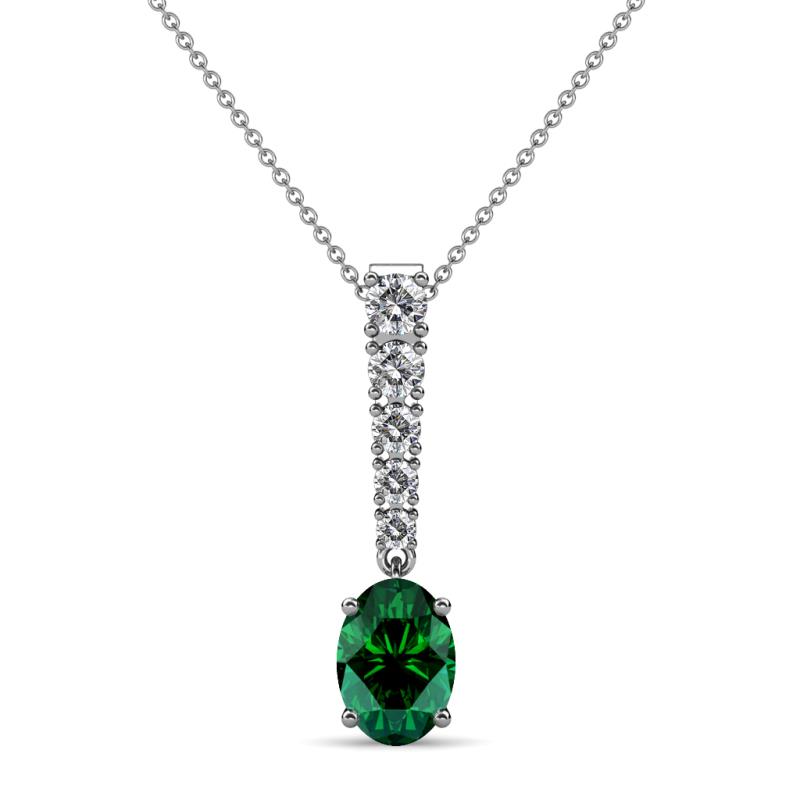 Orah Emerald and Diamond Journey Pendant 