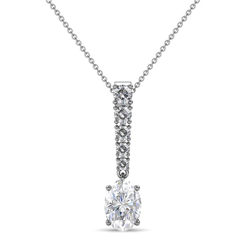 Orah White Sapphire and Diamond Journey Pendant 
