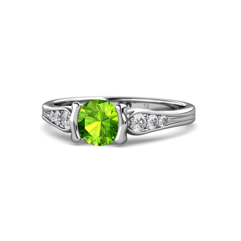 Alana Signature Peridot and Diamond Engagement Ring 