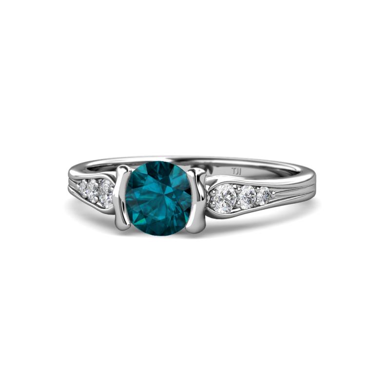 Alana Signature London Blue Topaz and Diamond Engagement Ring 