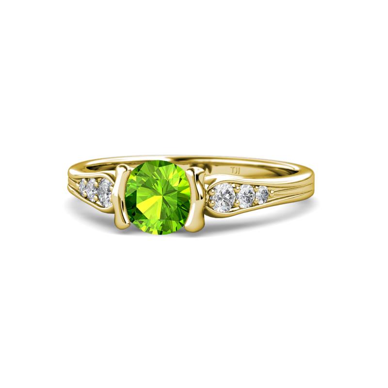 Alana Signature Peridot and Diamond Engagement Ring 
