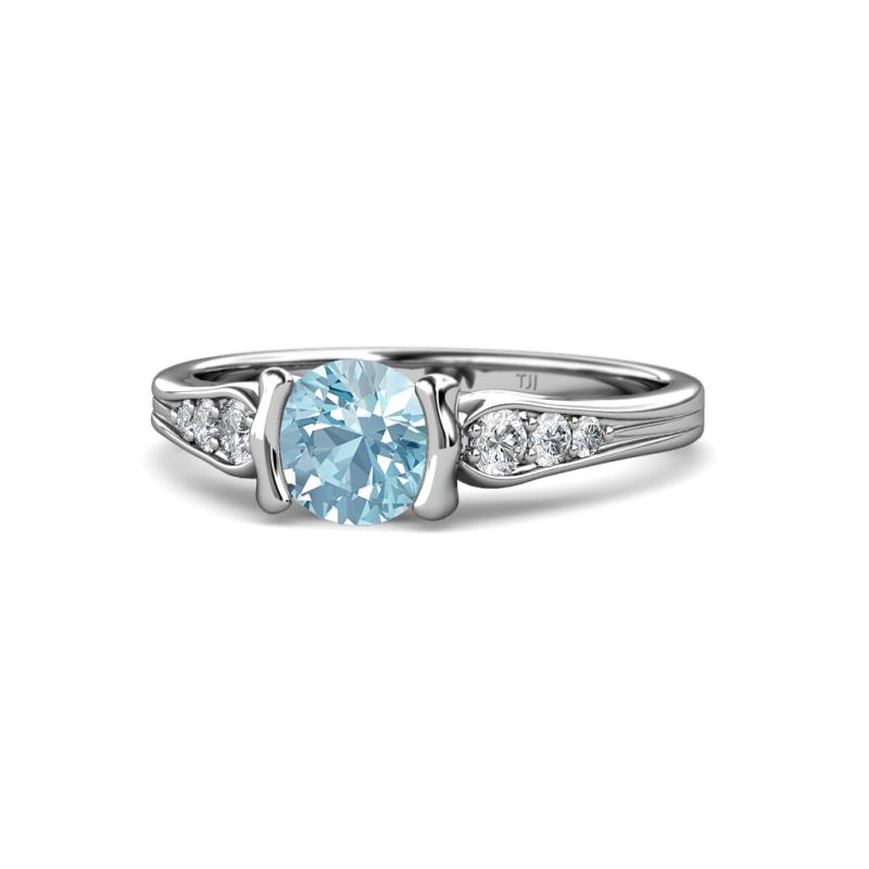 Alana Signature Aquamarine and Diamond Engagement Ring 