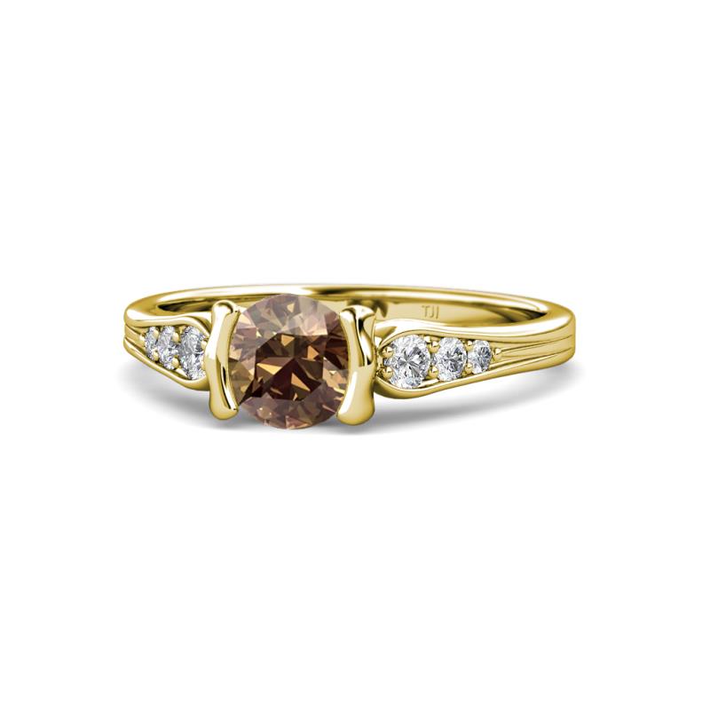 Alana Signature Smoky Quartz and Diamond Engagement Ring 