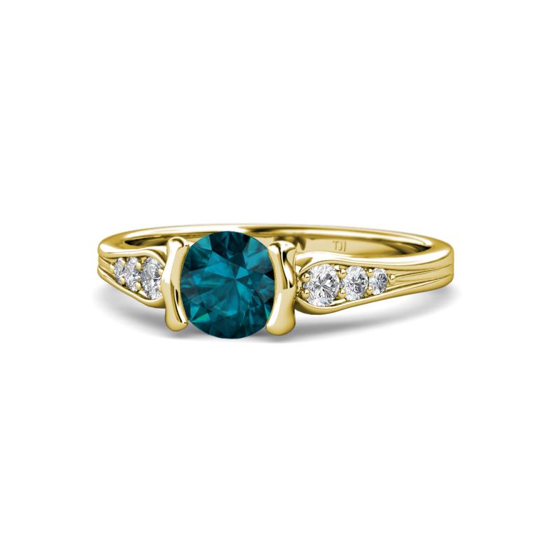 Alana Signature London Blue Topaz and Diamond Engagement Ring 