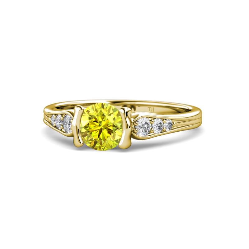 Alana Signature Yellow and White Diamond Engagement Ring 