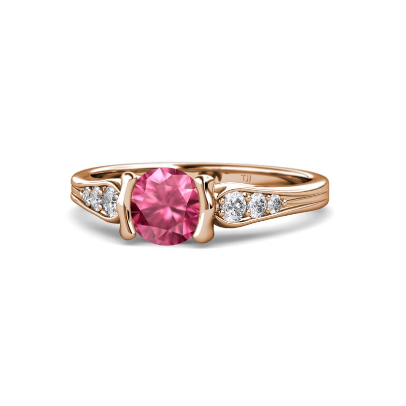 Alana Signature Pink Tourmaline and Diamond Engagement Ring 
