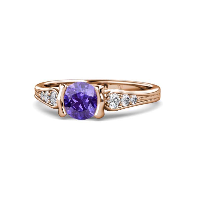 Alana Signature Iolite and Diamond Engagement Ring 
