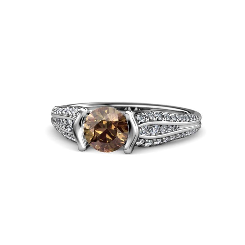 Alair Signature Smoky Quartz and Diamond Engagement Ring 