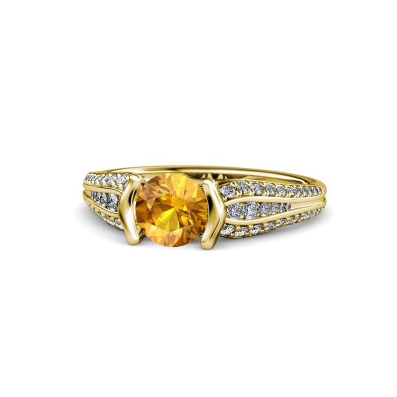 Alair Signature Citrine and Diamond Engagement Ring 