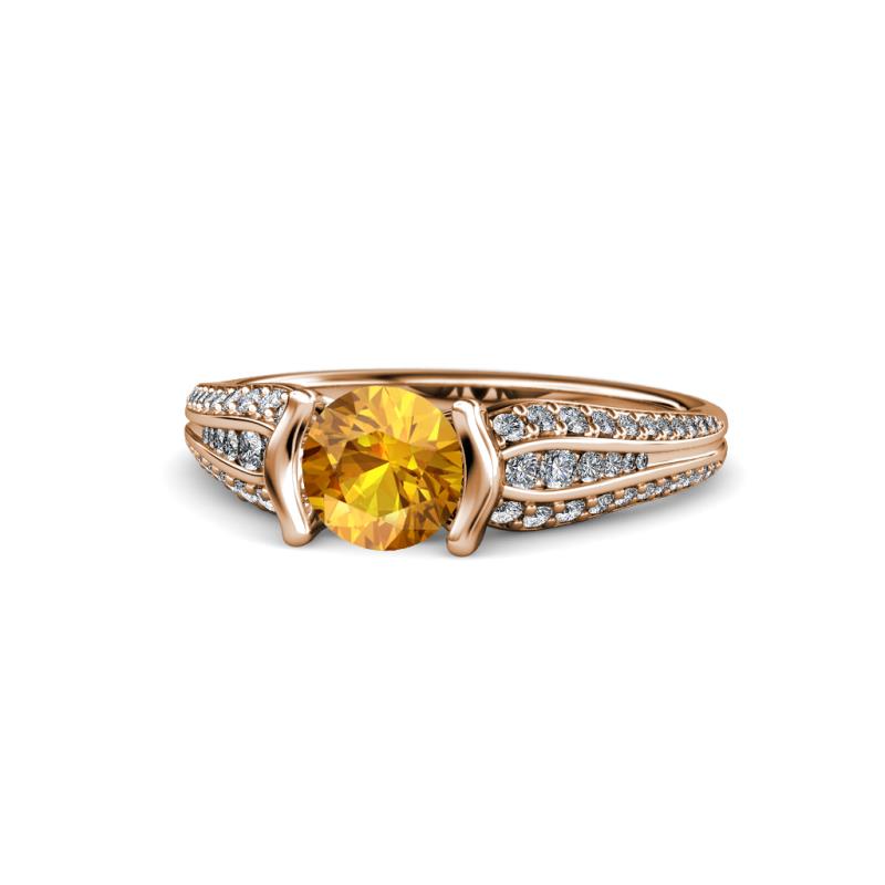 Alair Signature Citrine and Diamond Engagement Ring 