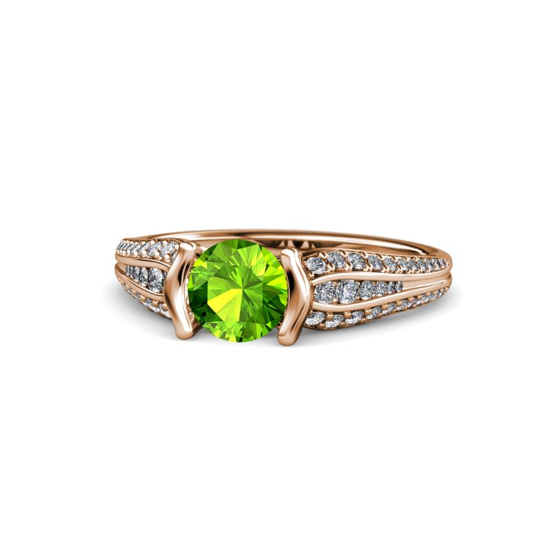 Alair Signature Peridot and Diamond Engagement Ring 