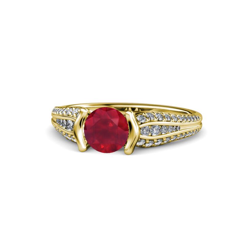 Alair Signature Ruby and Diamond Engagement Ring 