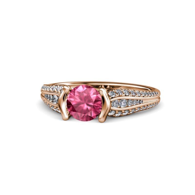 Alair Signature Pink Tourmaline and Diamond Engagement Ring 