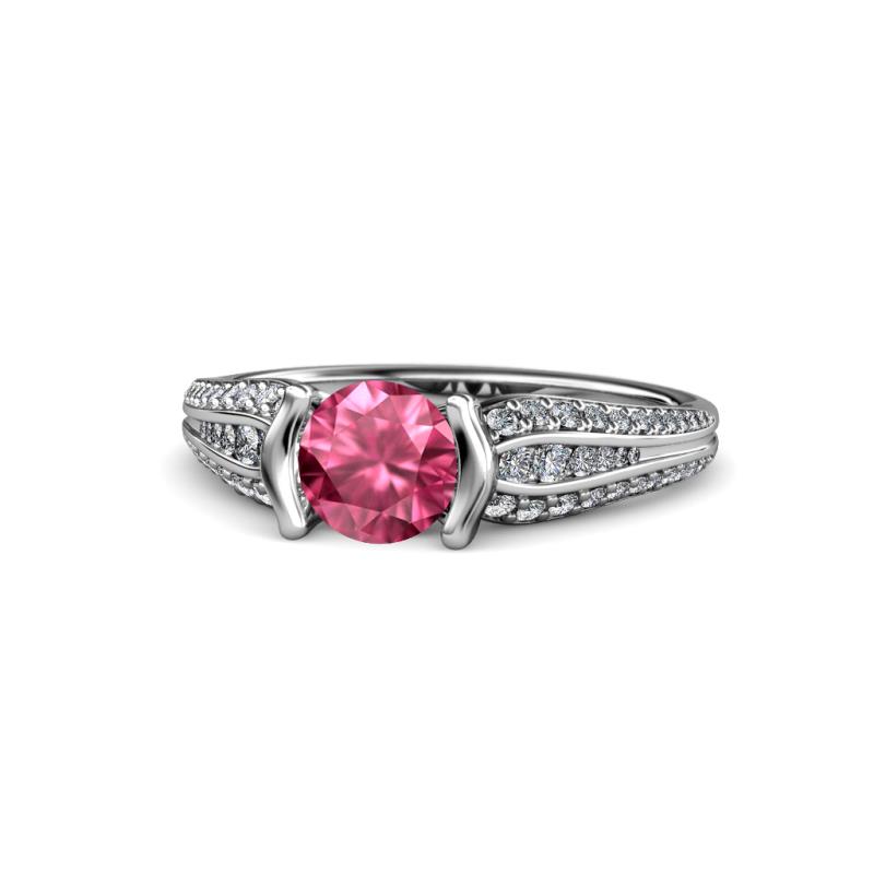 Alair Signature Pink Tourmaline and Diamond Engagement Ring 
