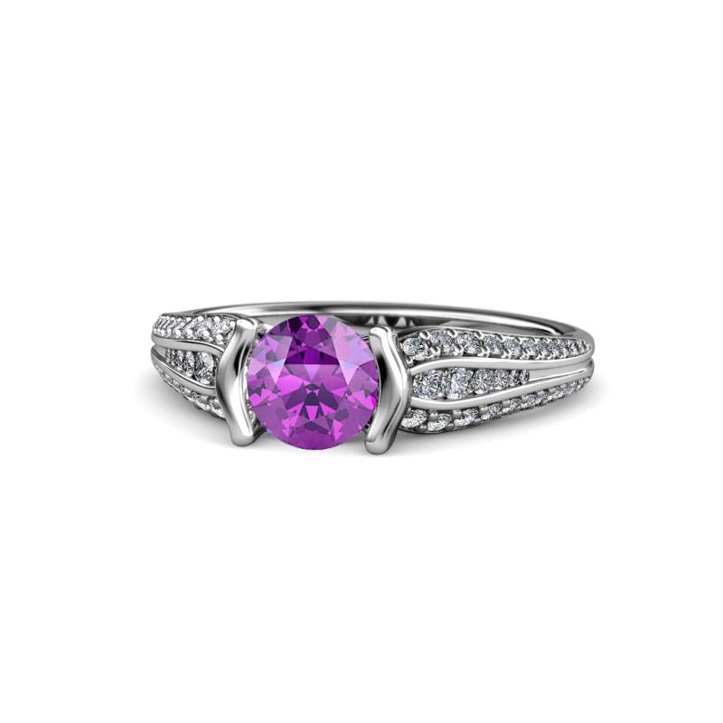 Alair Signature Amethyst and Diamond Engagement Ring 
