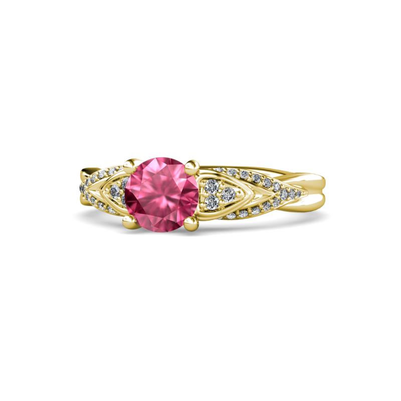 Belinda Signature Pink Tourmaline and Diamond Engagement Ring 
