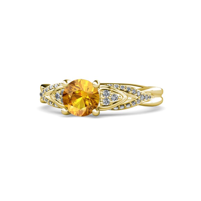 Belinda Signature Citrine and Diamond Engagement Ring 