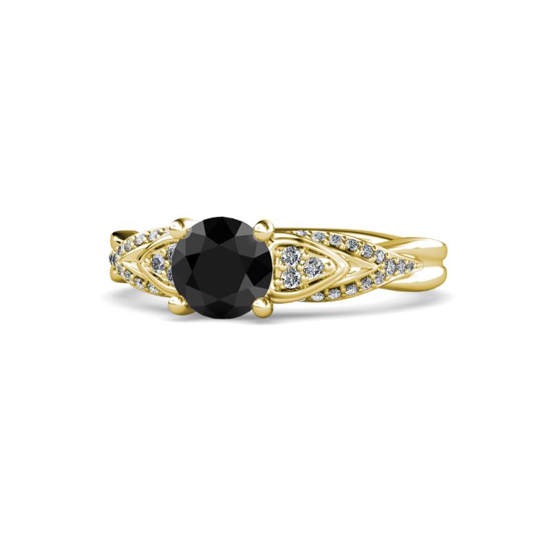 Belinda Signature Black and White Diamond Engagement Ring 