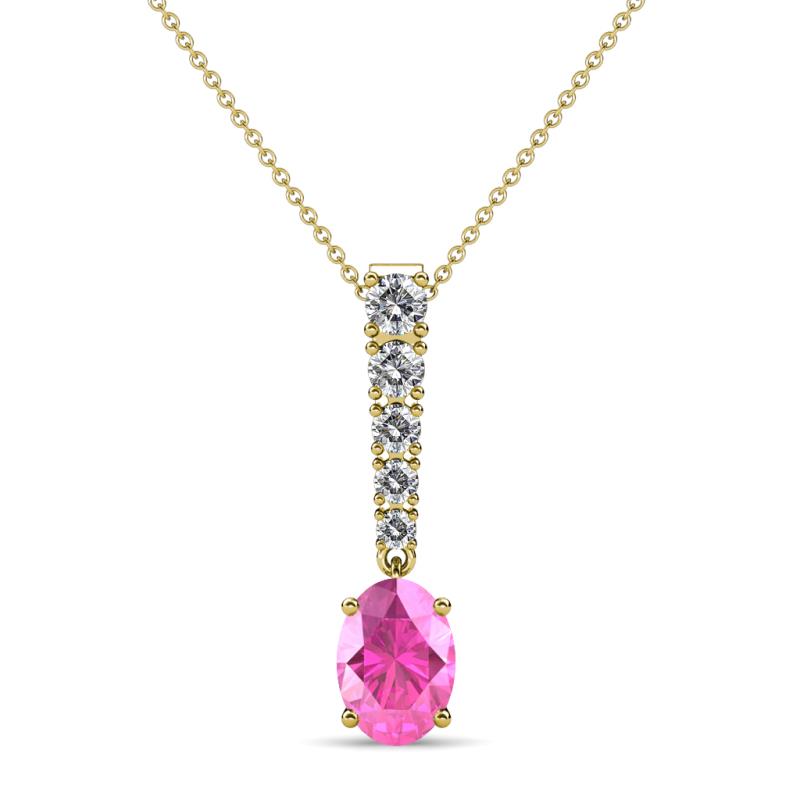 Orah Pink Sapphire and Diamond Journey Pendant 