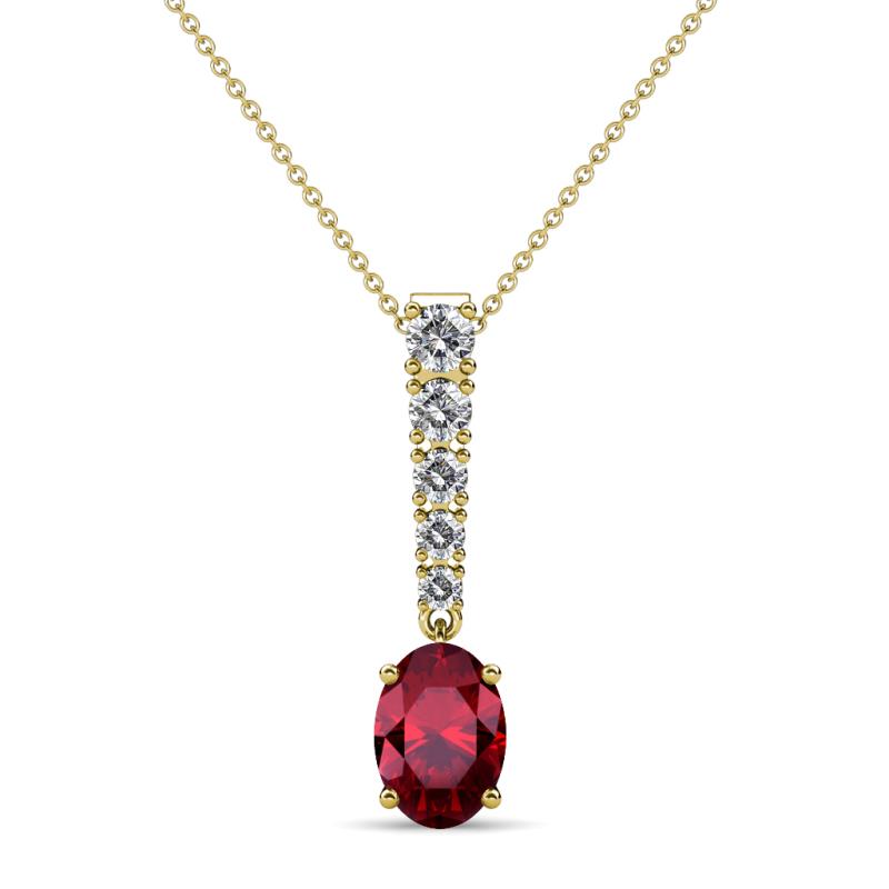 Orah Ruby and Diamond Journey Pendant 
