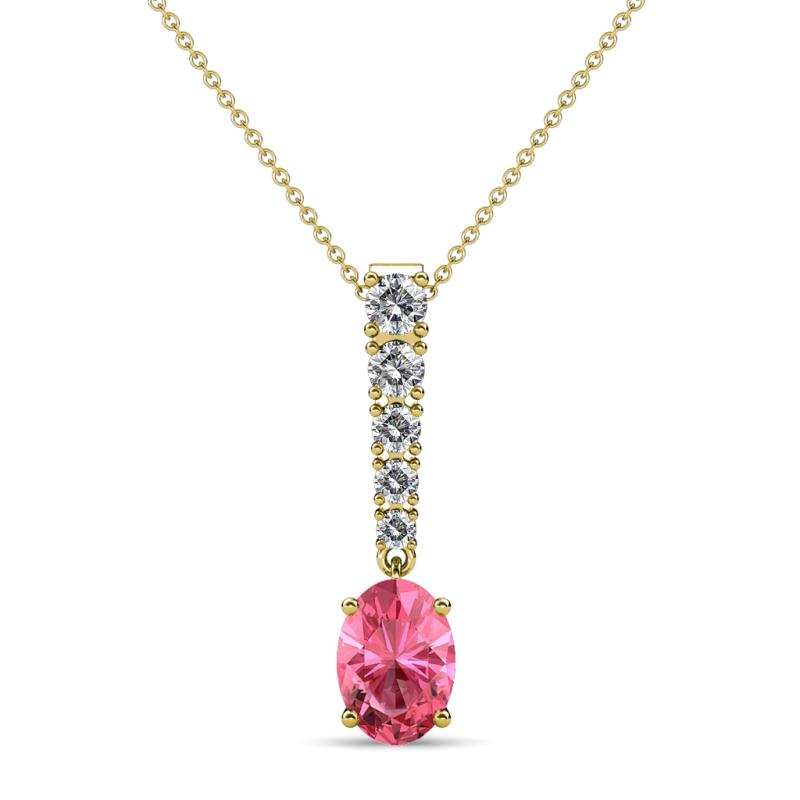 Orah Pink Tourmaline and Diamond Journey Pendant 