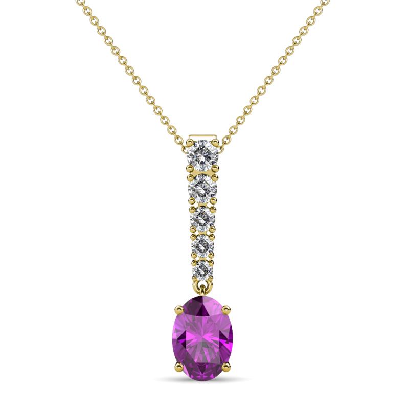 Orah Amethyst and Diamond Journey Pendant 
