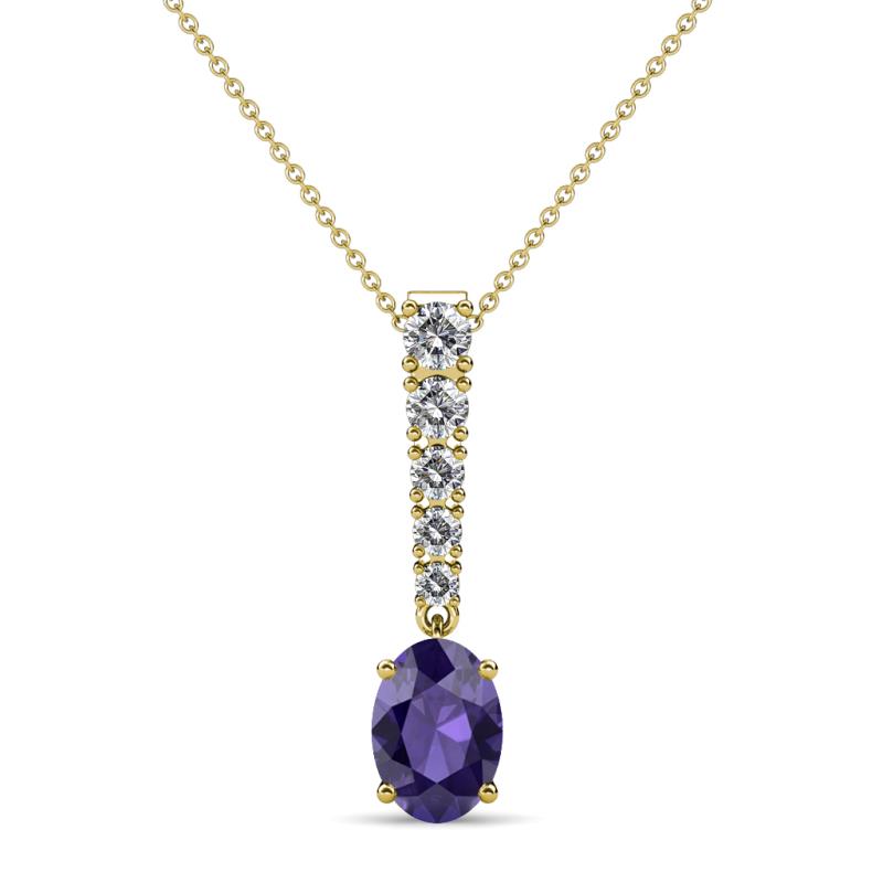 Orah Iolite and Diamond Journey Pendant 