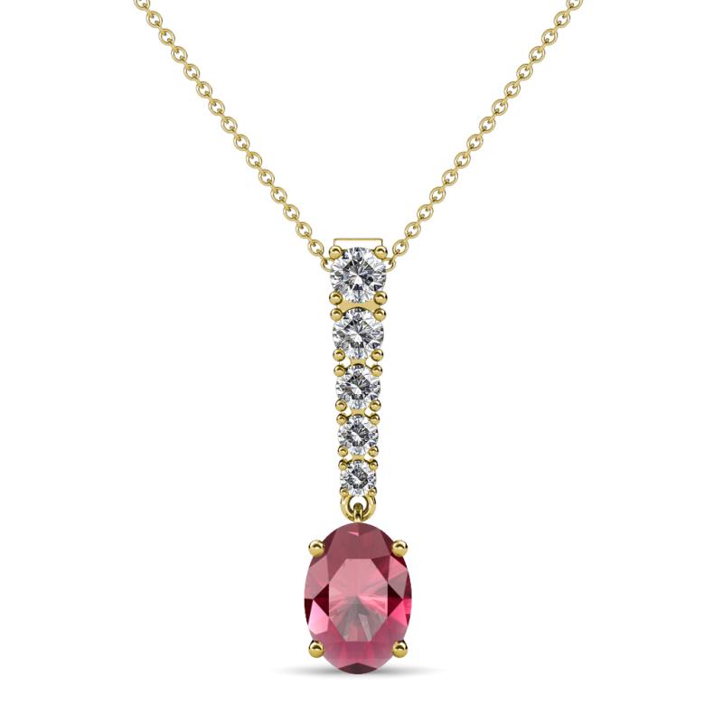 Orah Rhodolite Garnet and Diamond Journey Pendant 