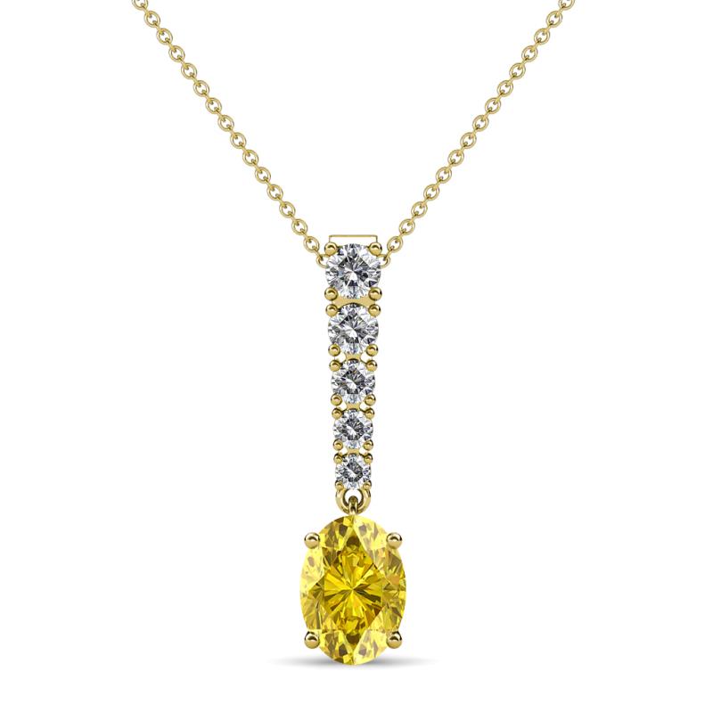 Orah Yellow Sapphire and Diamond Journey Pendant 