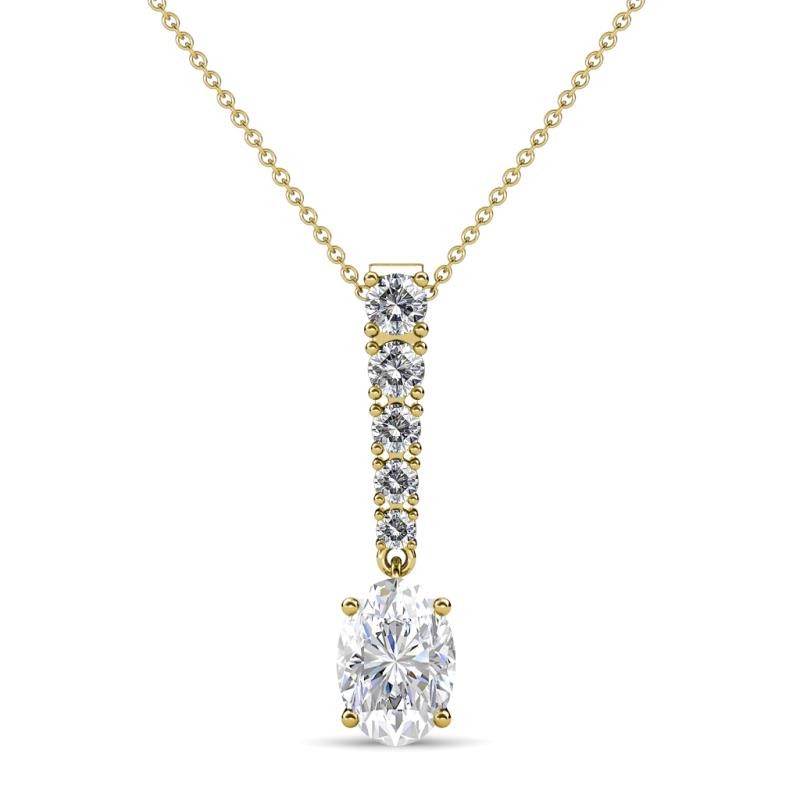 Orah White Sapphire and Diamond Journey Pendant 